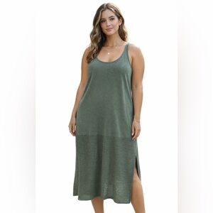 2X Universal Thread Sage Green Knit Maxi Dress